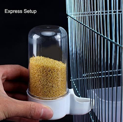 Bird Feeder Water Dispenser, 2PCS, Plastic Bird Food Container Suitable for Bird Cage, 200Ml
