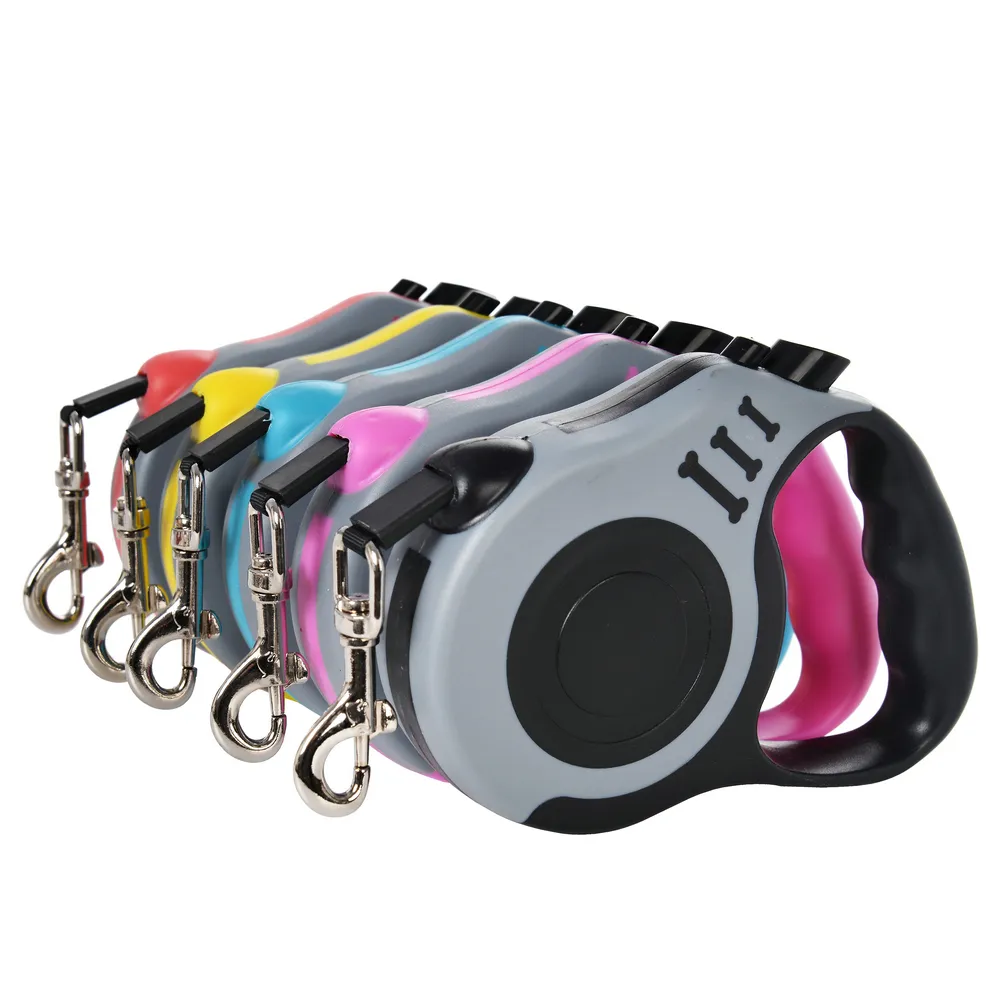 Dog Leash: 3M & 5M Leash for Small Dogs or Cats with Automatic Retractable Durable Nylon Leash Great for Puppies, Outdoor, Travel, Walking, Hiking.