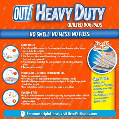Heavy Duty XXL Dog Pads - Absorbent Pet Training and Puppy Pads - 26 X 30 in - 30 Count,White