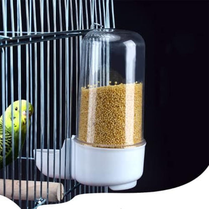 Bird Feeder Water Dispenser, 2PCS, Plastic Bird Food Container Suitable for Bird Cage, 200Ml