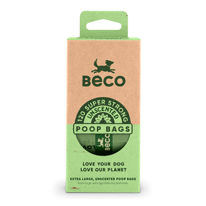 Beco Dog Poop Bags Poo Waste Sacks Unscented Strong Big Leak Proof