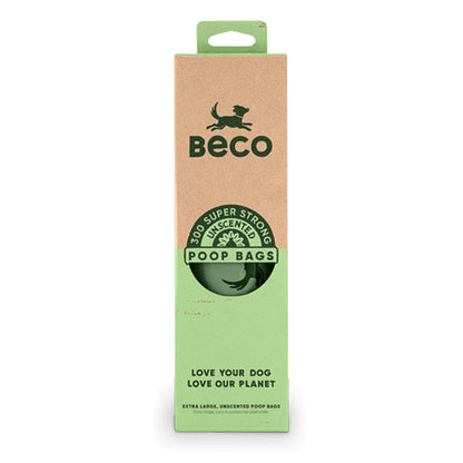 Beco Dog Poop Bags Poo Waste Sacks Unscented Strong Big Leak Proof