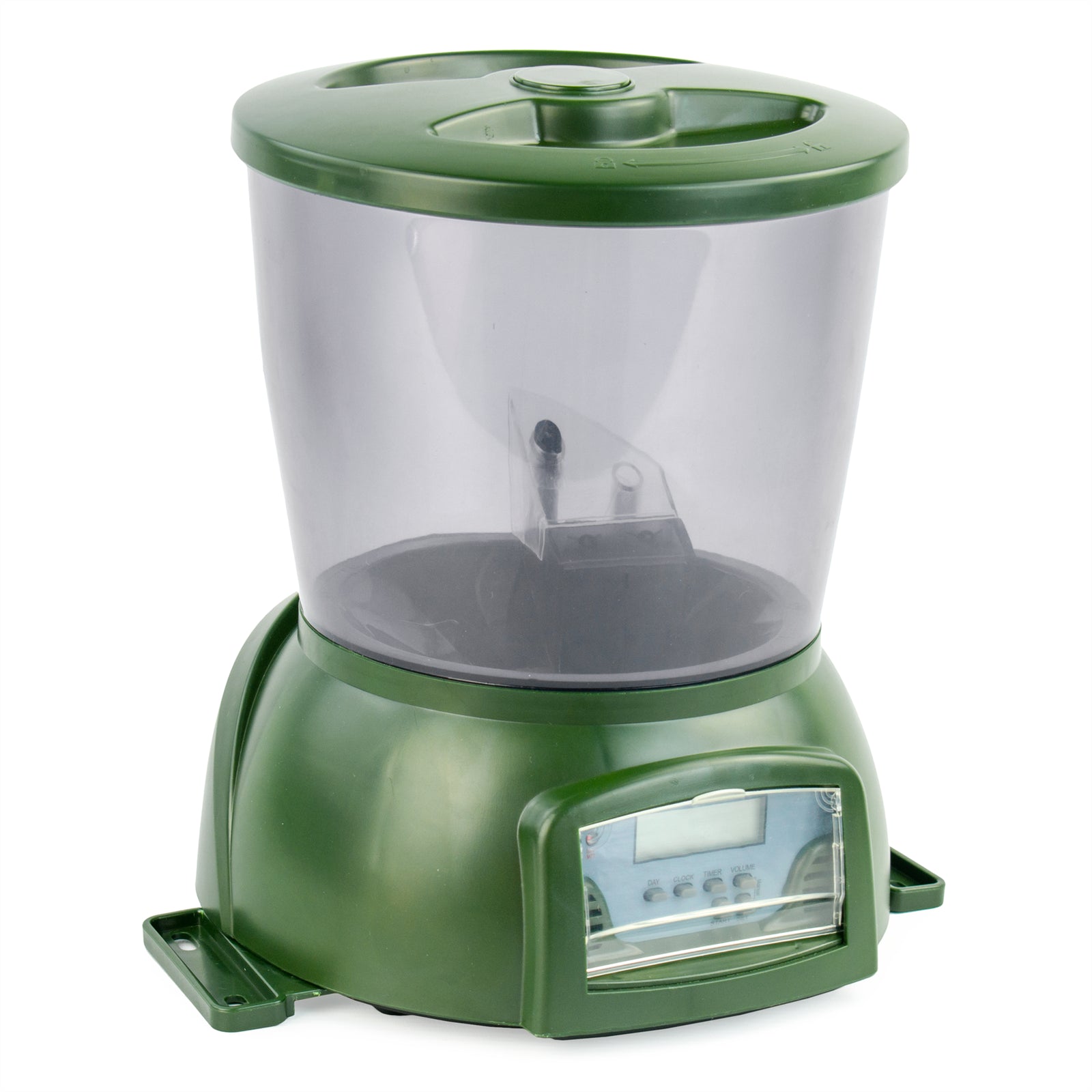 AUTOMATIC POND FISH FEEDER HOLIDAY KOI FEED FOOD TIMED AUTO PELLET DISPENSER