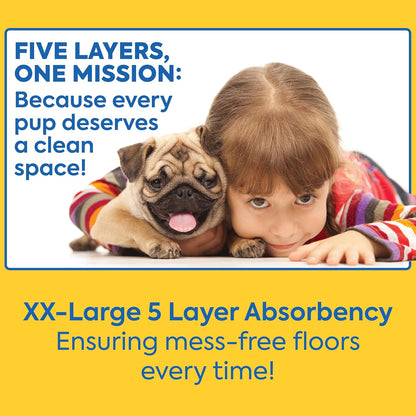 Heavy Duty XXL Dog Pads - Absorbent Pet Training and Puppy Pads - 26 X 30 in - 30 Count,White