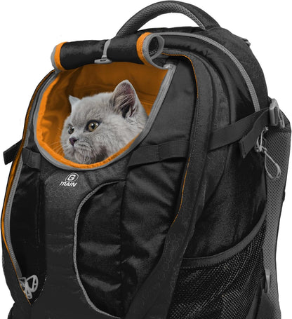 G-Train Dog Carrier Backpack - Comfortable Pet Travel Backpack for Small Dogs up to 11Kg - Rugged Design - Laptop Compartment - Armorsole Base - Water-Resistant - Heather Grey