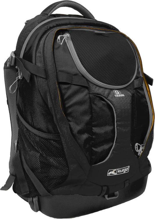 G-Train Dog Carrier Backpack - Comfortable Pet Travel Backpack for Small Dogs up to 11Kg - Rugged Design - Laptop Compartment - Armorsole Base - Water-Resistant - Heather Grey