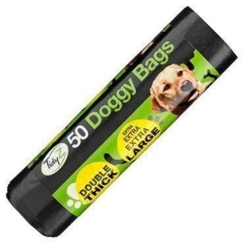 Poo Bags Dog Cat Strong Large Dog Poo Bag with Tie Handle Thick 32Cm X 38Cm Bags