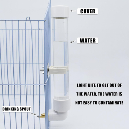 Automatic Parrot Water Dispenser - 1PC Bird Water Bottle with Cleaning Brush, Cage Accessories for Parakeet, Cockatiel, Lovebirds, 130ML