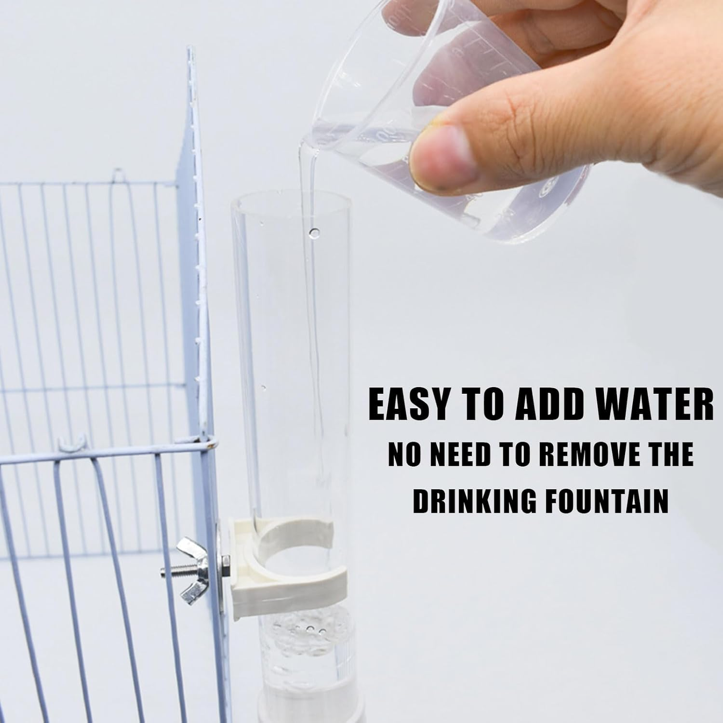 Automatic Parrot Water Dispenser - 1PC Bird Water Bottle with Cleaning Brush, Cage Accessories for Parakeet, Cockatiel, Lovebirds, 130ML
