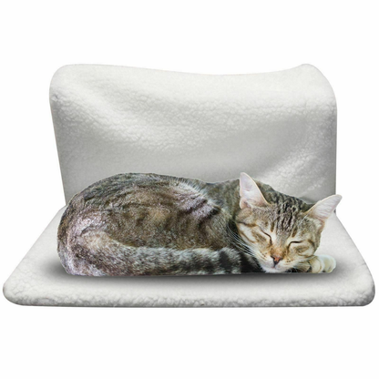 Cat Bed: Radiator Bed, Warm Fleece Size of Base 29.5 x 46 cm
