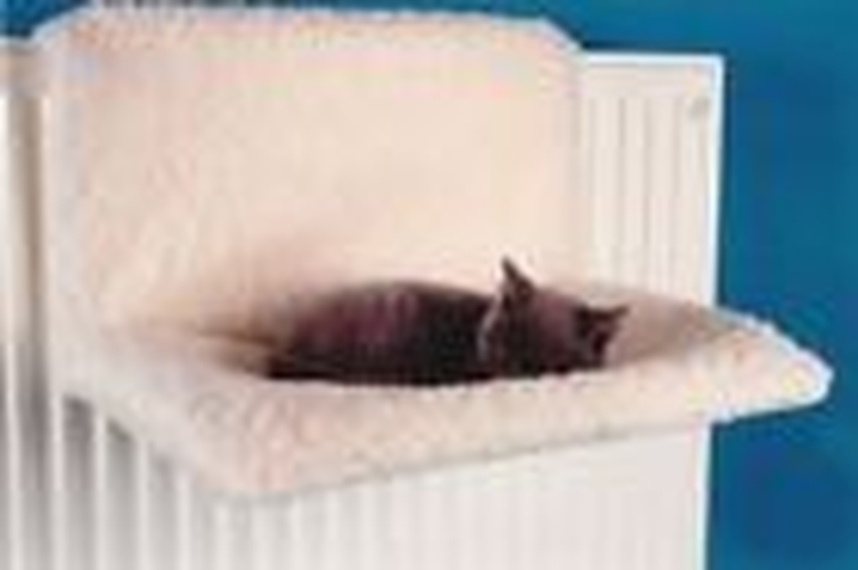 Cat Bed: Radiator Bed, Warm Fleece Size of Base 29.5 x 46 cm