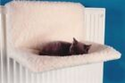 Cat Bed: Radiator Bed, Warm Fleece Size of Base 29.5 x 46 cm