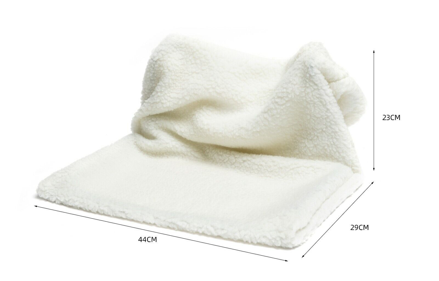 Cat Bed: Radiator Bed, Warm Fleece Size of Base 29.5 x 46 cm