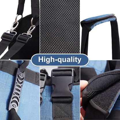 Pet Carrier: Sling, Emergency Backpack, Pet Legs Support & Rehabilitation, Lift Harness for Nail Trimming, Carrier for Senior Dogs with Joint Injuries, Arthritis, up and down Stairs (XXL, Blue)