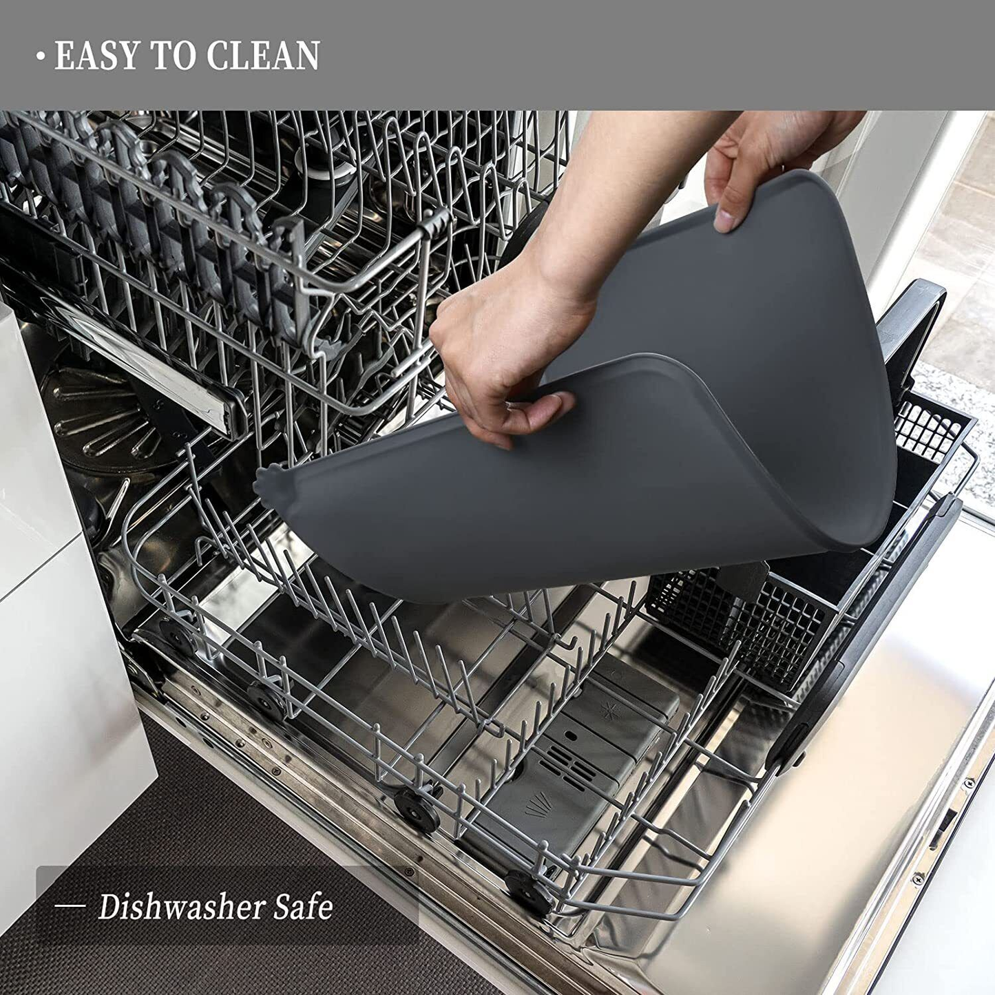 Pet Care: Cat/Dog Food Mat for Your Pets Feeding Bowls, Waterproof, Non-Slip Silicone & Easy Clean