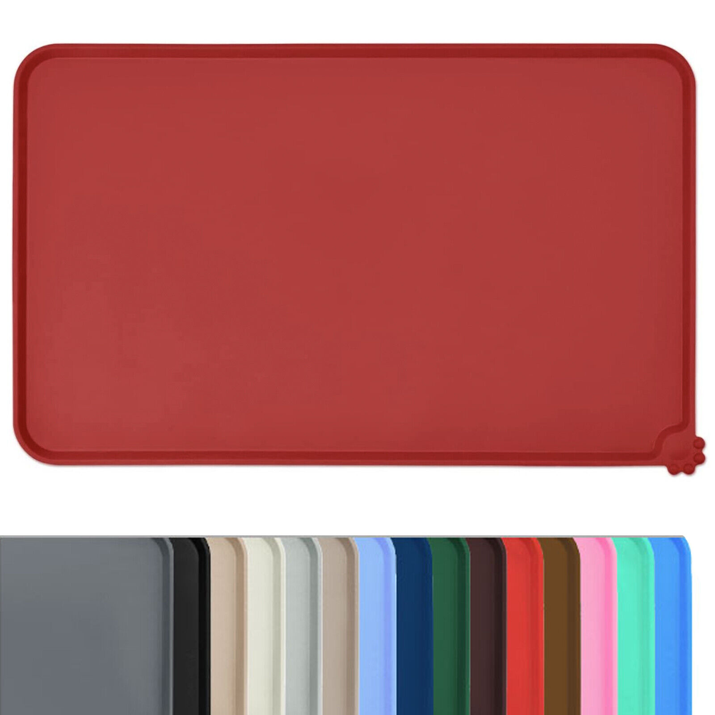 Pet Care: Cat/Dog Food Mat for Your Pets Feeding Bowls, Waterproof, Non-Slip Silicone & Easy Clean