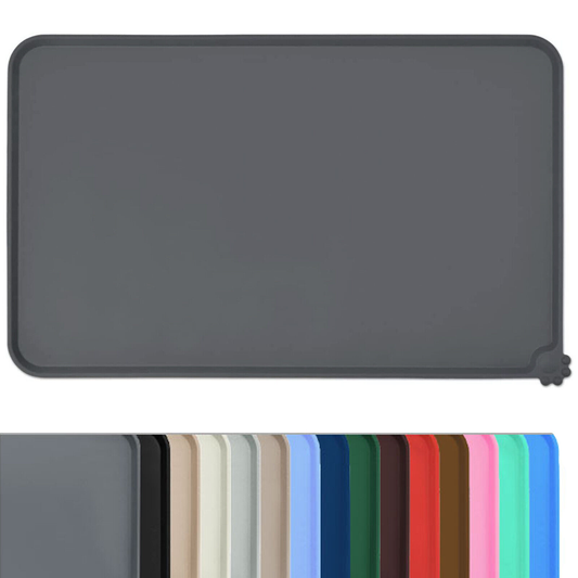 Pet Care: Cat/Dog Food Mat for Your Pets Feeding Bowls, Waterproof, Non-Slip Silicone & Easy Clean