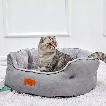 Dog Bed | Cat Bed Soft Washable Fleece Warm Pet Basket / Puppy Cushion