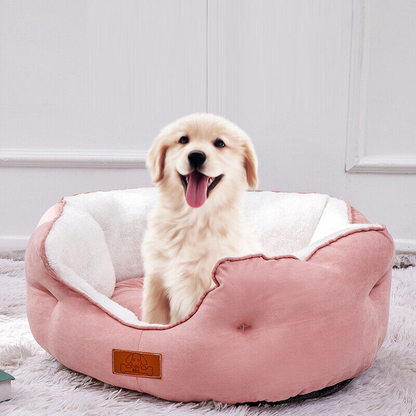Dog Bed | Cat Bed Soft Washable Fleece Warm Pet Basket / Puppy Cushion