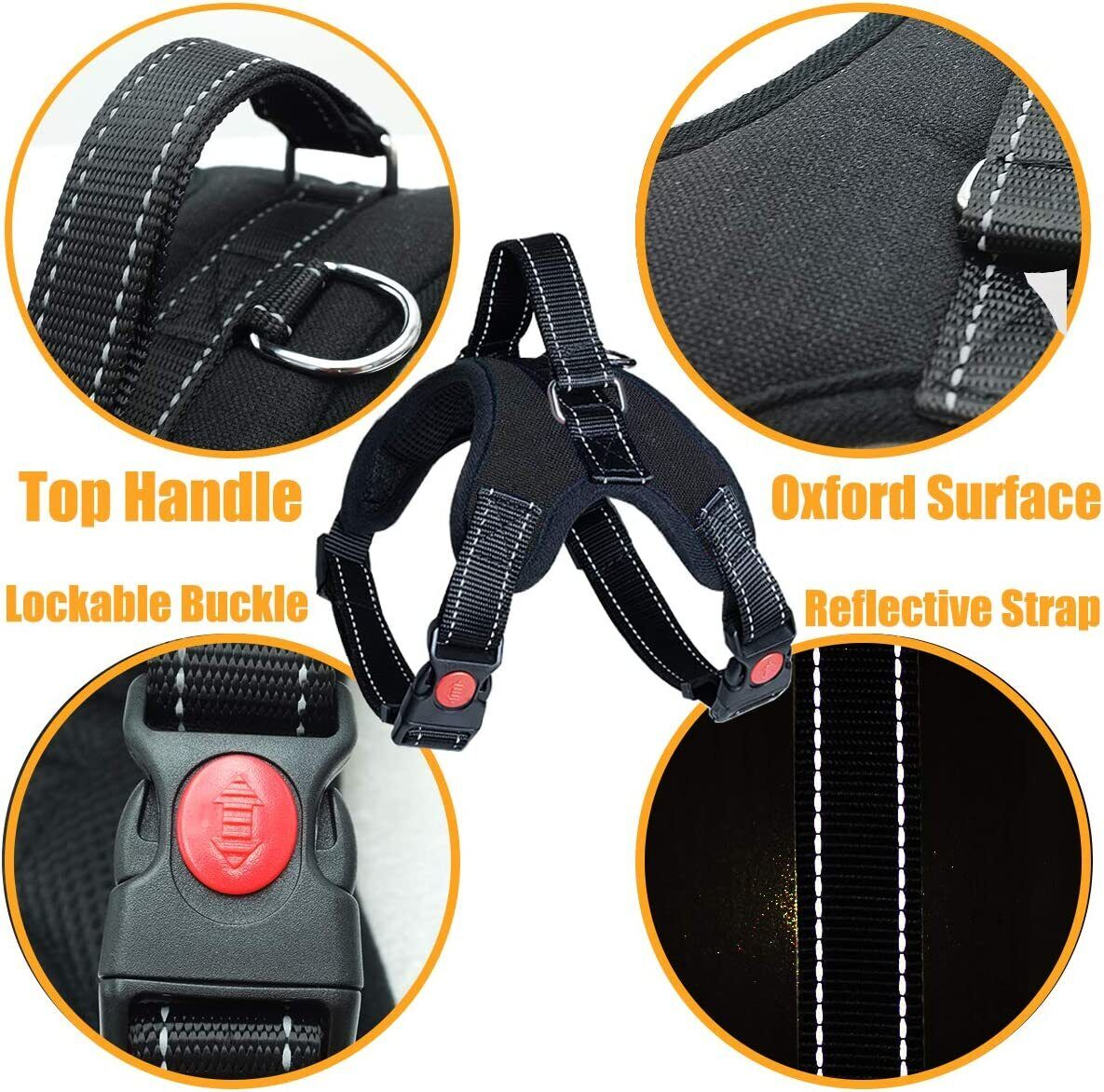 Dog Harness: No Pull for Small, Medium & Large Dogs - Anti Pull Strong and Adjustable