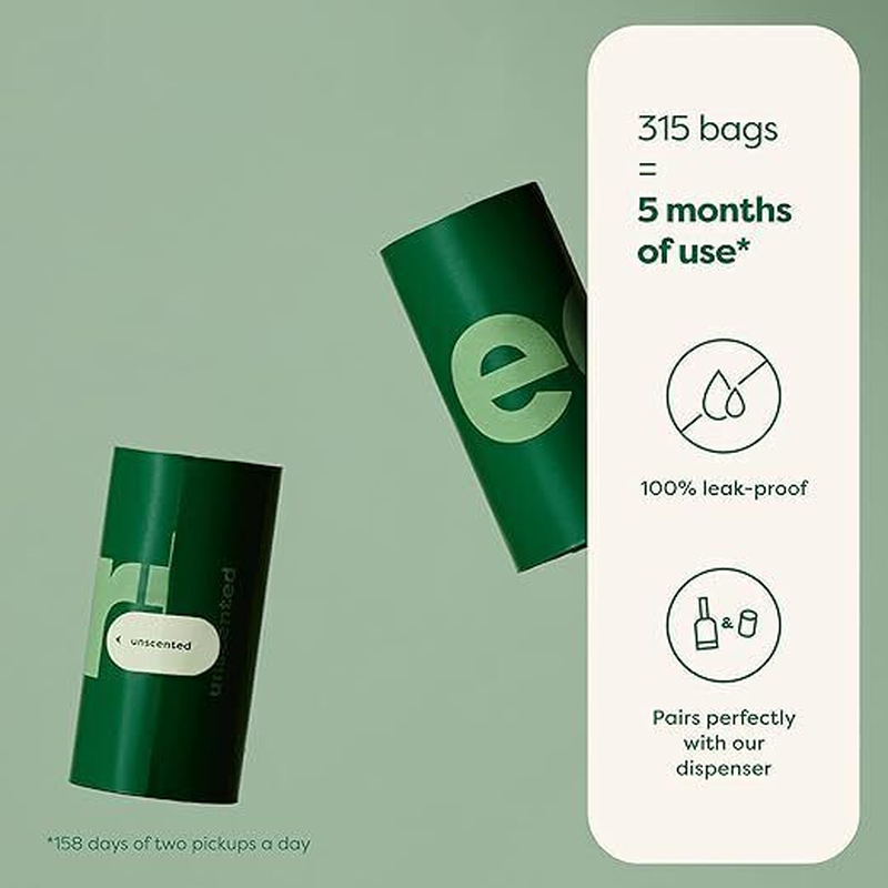 Dog Care: Earth Rated Dog Poo Bags Guaranteed Leak Proof and Extra Thick Waste Bag Refill