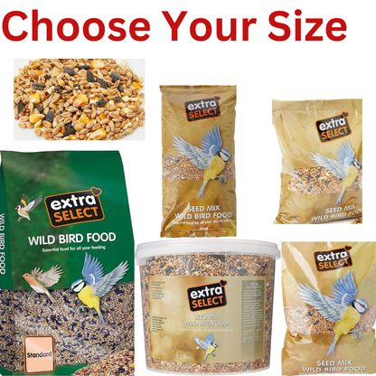 Bird Food: Extra Select Seed Mix, Wild Bird Food Nutrient helps Rich Skin & Coat Health Small Bird