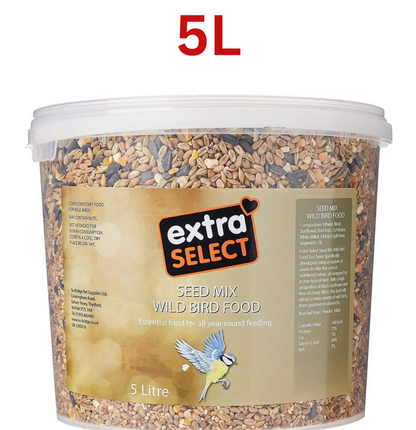 Bird Food: Extra Select Seed Mix, Wild Bird Food Nutrient helps Rich Skin & Coat Health Small Bird