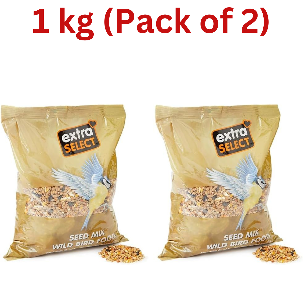 Bird Food: Extra Select Seed Mix, Wild Bird Food Nutrient helps Rich Skin & Coat Health Small Bird
