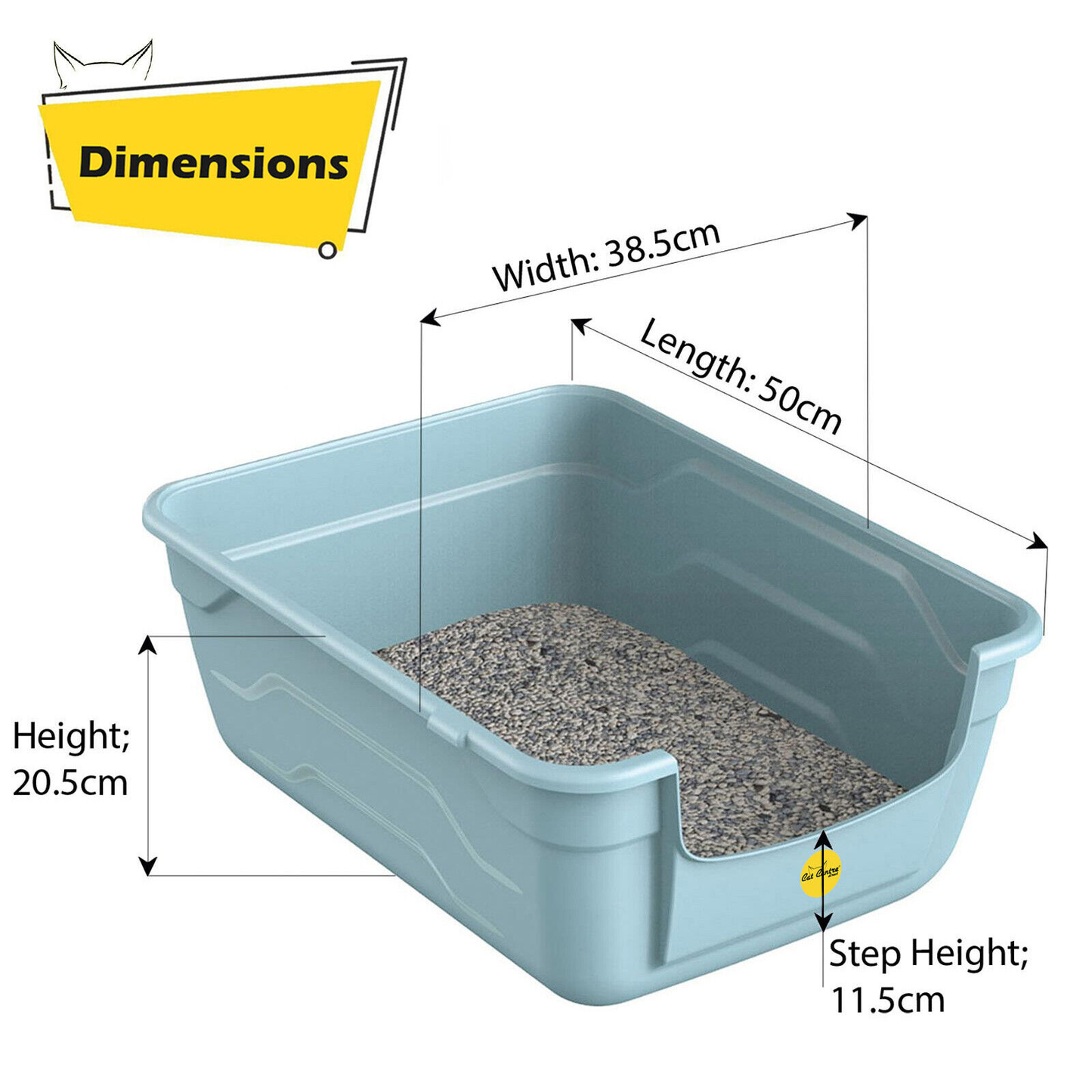 Cat/Kitten Litter Tray Box Large, Deep High Sided Design, Lowered Step for Easy Entry & Exit - 4 Stunning Colours.Available