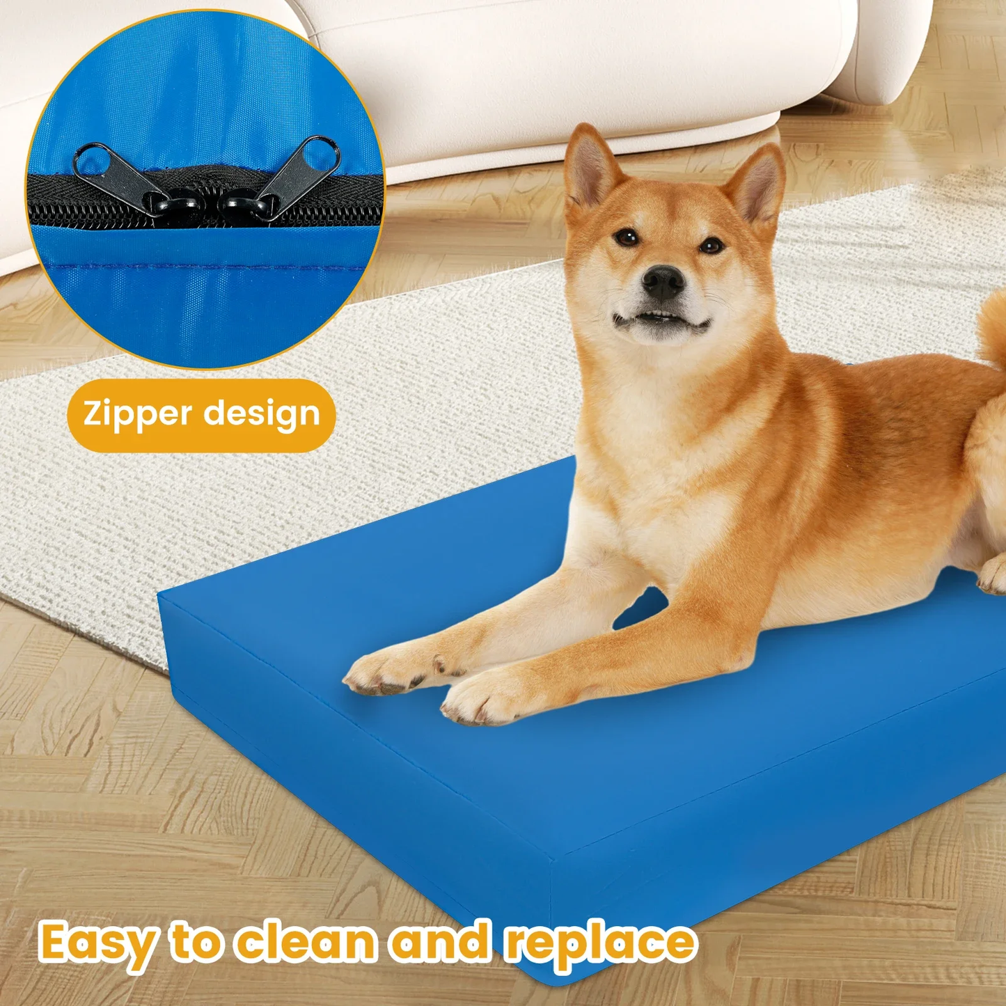 Dog Bed: Oxford Cloth Cover, Waterproof Dog Bed Protector Cover with Zipper Removable Dog Bed Liner Easy to Wash Pet Supplies S/M