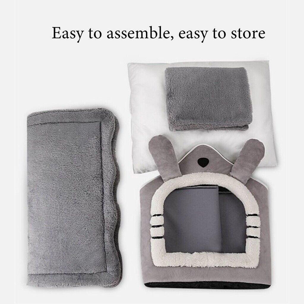 Pet Bed: Cat/Kitten | Dog/Puppy Igloo Fleece Bed Cosy, Washable, Warm House Cave