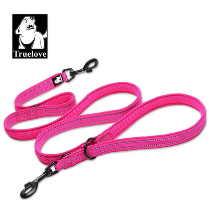 Dog Leash: Multi-Function Dog Lead, Suitable for Use with Collars and Chest Straps, Reflective & Hands-Free