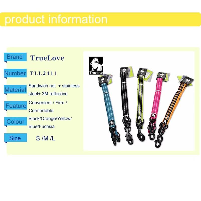 Dog Leash: Multi-Function Dog Lead, Suitable for Use with Collars and Chest Straps, Reflective & Hands-Free