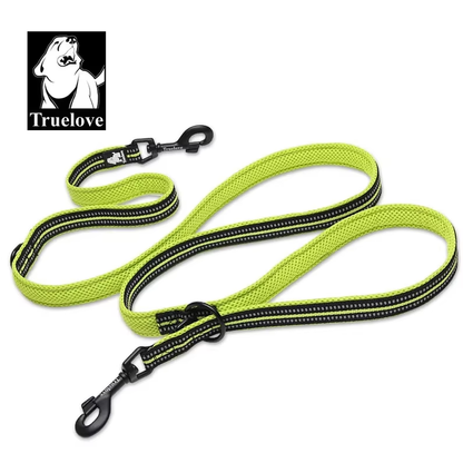 Dog Leash: Multi-Function Dog Lead, Suitable for Use with Collars and Chest Straps, Reflective & Hands-Free