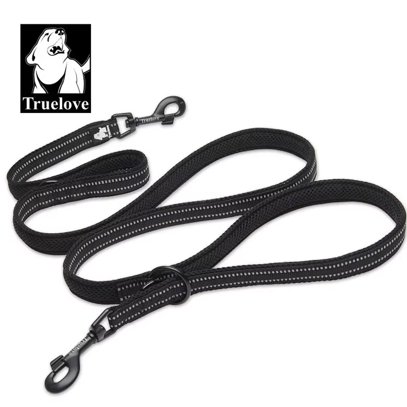 Dog Leash: Multi-Function Dog Lead, Suitable for Use with Collars and Chest Straps, Reflective & Hands-Free