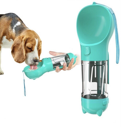 Dog Care: Travel Water Bottle, Portable Drinking Water Dispenser with Poo Bags Storage