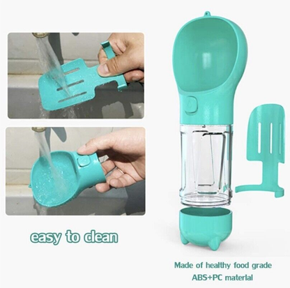 Dog Care: Travel Water Bottle, Portable Drinking Water Dispenser with Poo Bags Storage