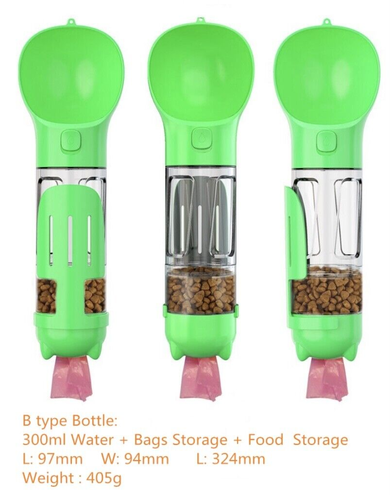 Dog Care: Travel Water Bottle, Portable Drinking Water Dispenser with Poo Bags Storage