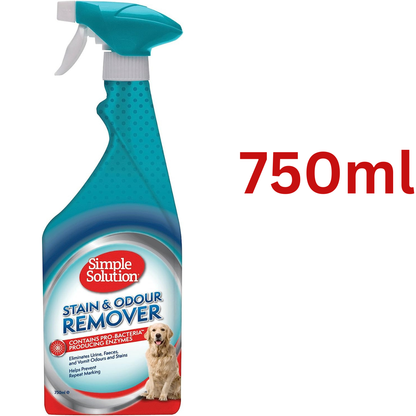 Pet Care: Simple Solution Dog Cat Pet Stain Odour Remover Urine Smell Destroyer Cleaner.