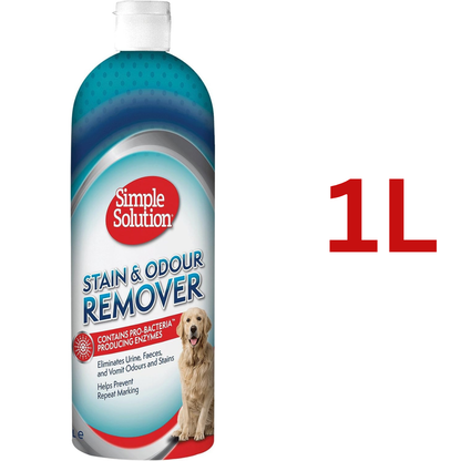 Pet Care: Simple Solution Dog Cat Pet Stain Odour Remover Urine Smell Destroyer Cleaner.