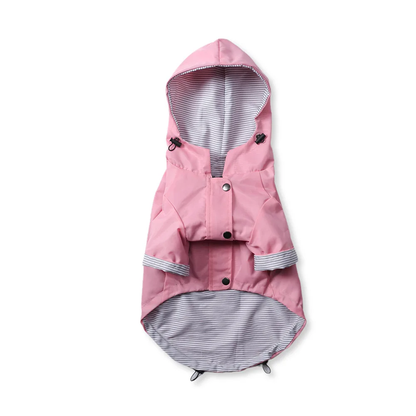 Dog Coat: Waterproof Dog Coat for Small, Medium, Large Dogs | Windproof Jacket | Dog Raincoat | Pet Clothes in Pink & Yellow