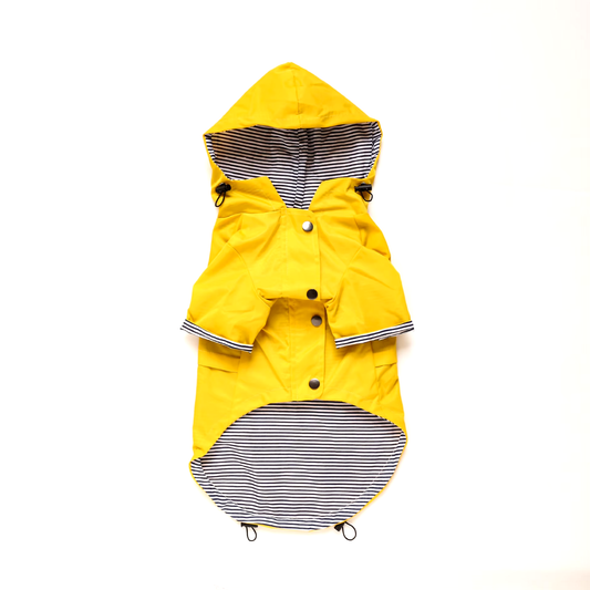 Dog Coat: Waterproof Dog Coat for Small, Medium, Large Dogs | Windproof Jacket | Dog Raincoat | Pet Clothes in Pink & Yellow