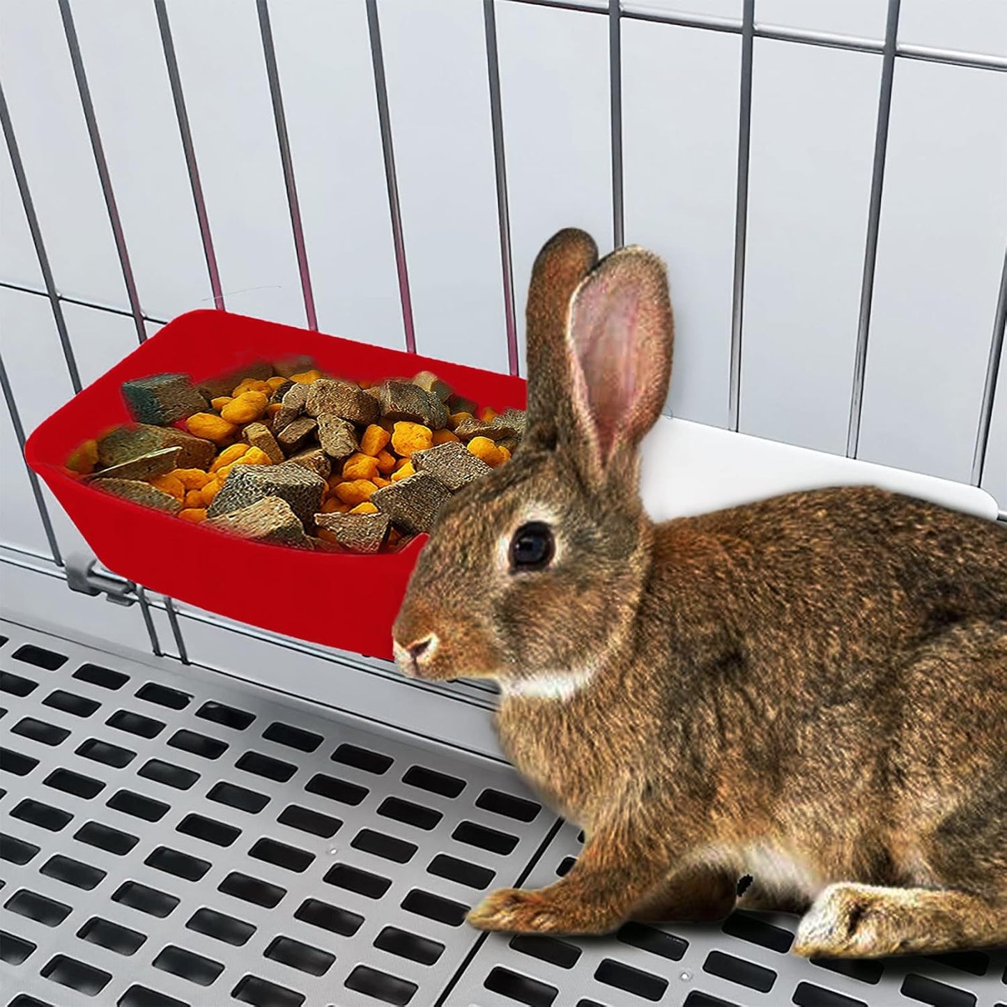 24 Pack Rabbit Feeder Waterer Chicken 21 Oz Food Water Cage Cups Puppy Cat Hanging Feeding Dish Coop Bowl Watering Container Treats Drinker for Pigeon Bird Bath Basin Hamster Bed
