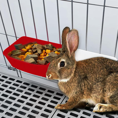 24 Pack Rabbit Feeder Waterer Chicken 21 Oz Food Water Cage Cups Puppy Cat Hanging Feeding Dish Coop Bowl Watering Container Treats Drinker for Pigeon Bird Bath Basin Hamster Bed