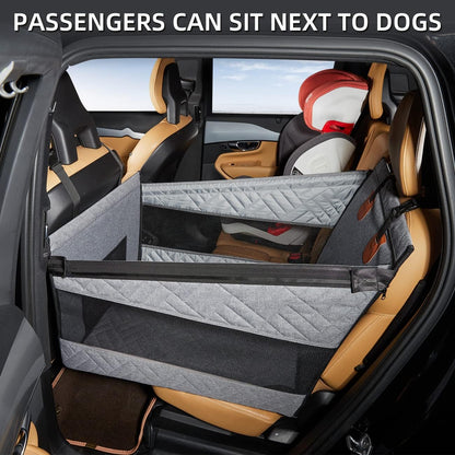 Dog Car Seat for Medium Dogs,Back Seat Extender for Dogs,Large & Small Dog Car Seat Cover for Back Seat, Dog Hammock for Car Back Seat Dog Bed Mattress,Pet Car Seat for Car SUV Truck(Grey-S)