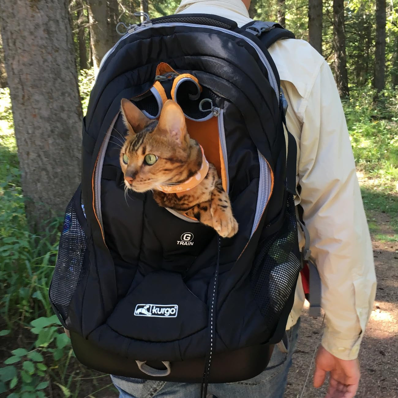 G-Train Dog Carrier Backpack - Comfortable Pet Travel Backpack for Small Dogs up to 11Kg - Rugged Design - Laptop Compartment - Armorsole Base - Water-Resistant - Heather Grey
