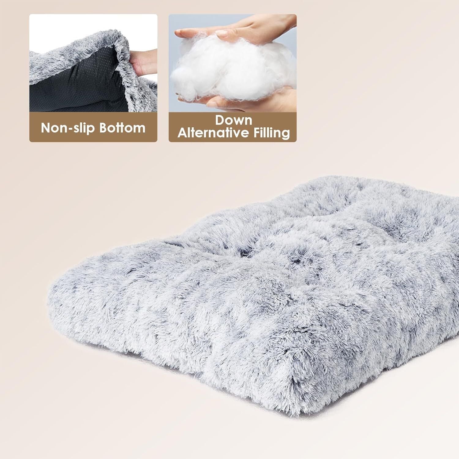 Dog Bed Soft Pet Cushion Large Dog Crate Puppy Cat Mattress Washable Pad Mat Xl